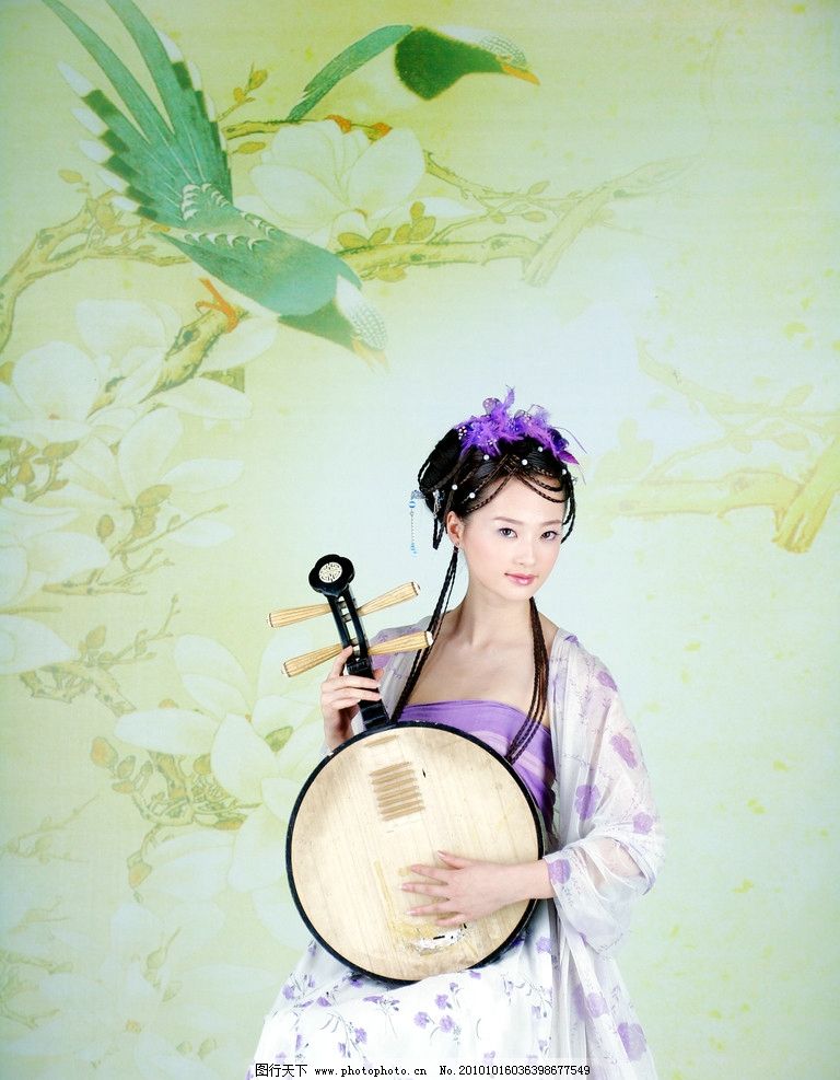 古典美女 古典 古装 美女 琵琶 乐器 少女 女孩 弹琴 人物摄影 人物