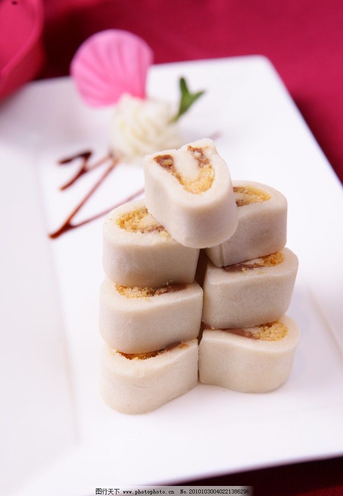 芸豆卷图片,中餐 甜点 蔬菜 美食 沈阳 传统美食-图行天下图库