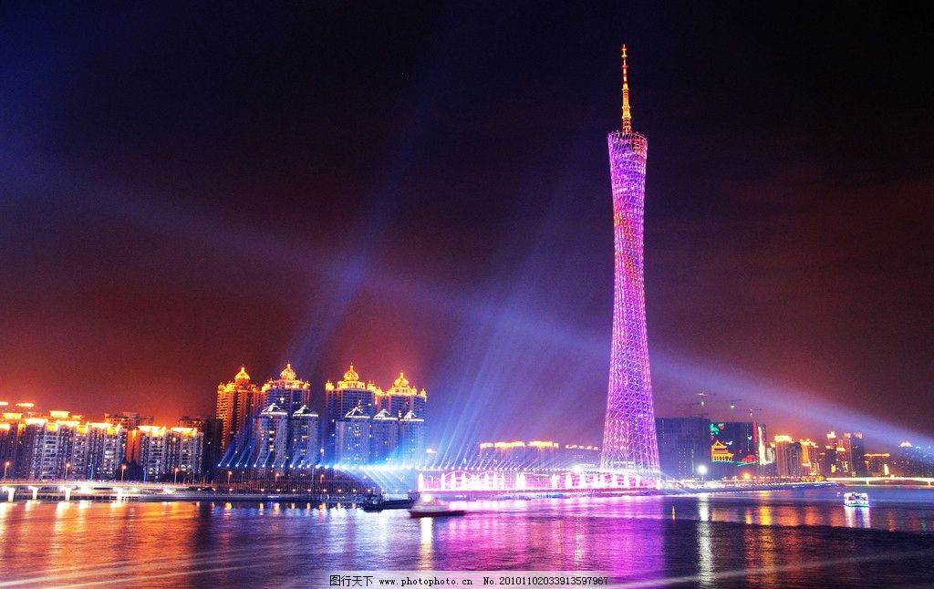广东广州花城广场夜景图片_广州-广州塔图片-悦地带