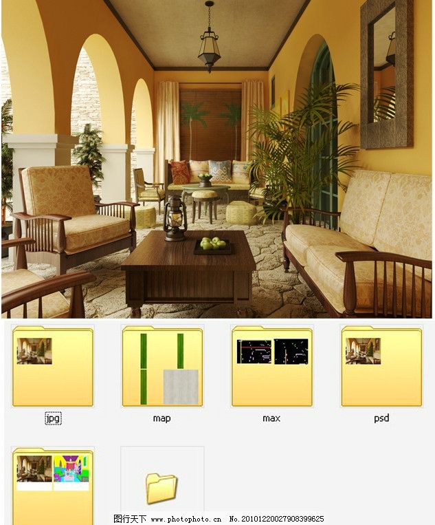 热带风情餐厅设计效果图图片_室内设计_环境