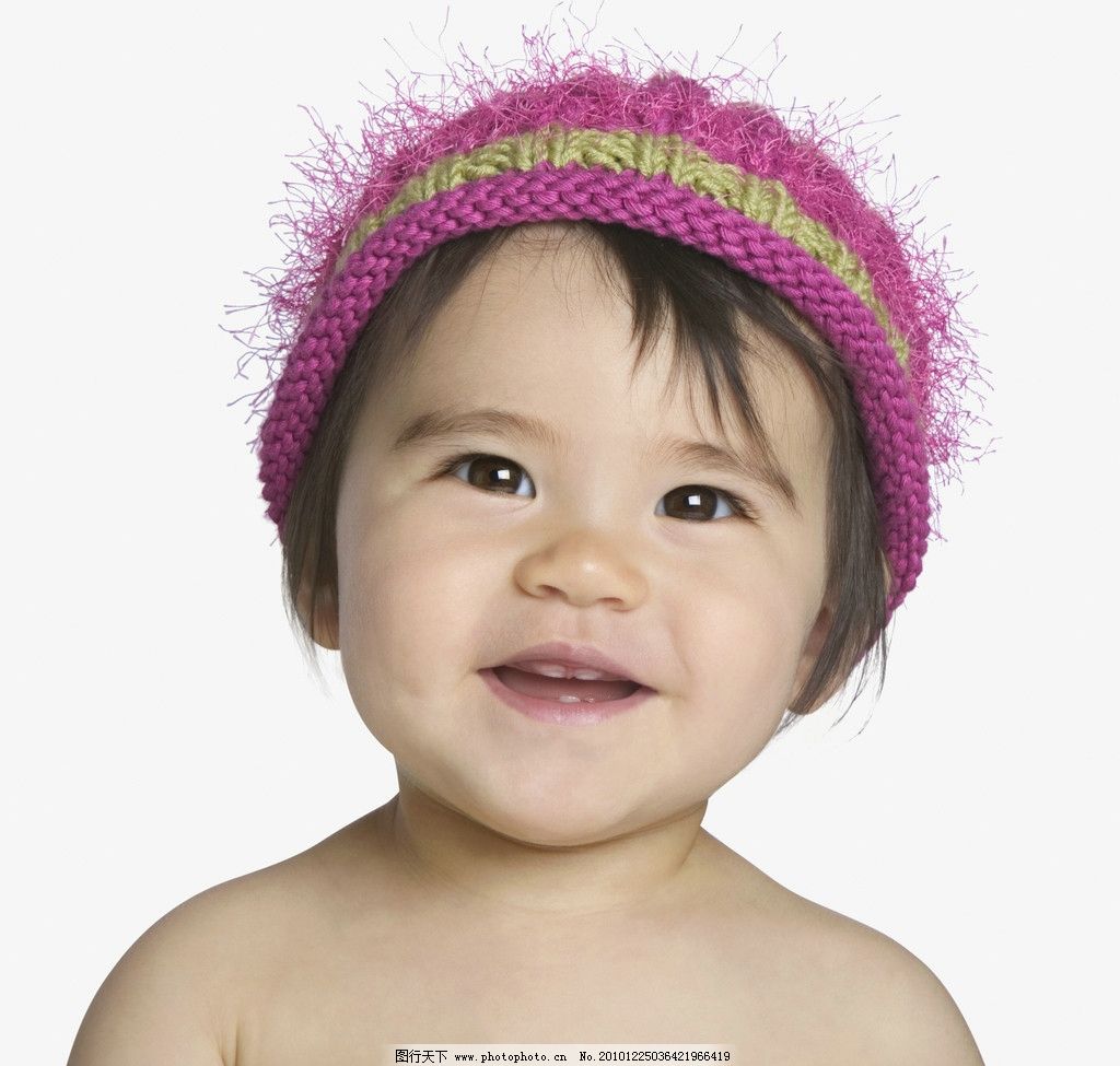 带着帽子的微笑宝宝婴儿图片,幼儿 宝贝 娃娃 孩